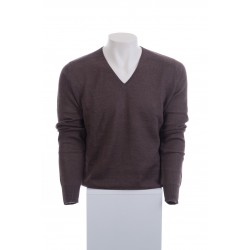 Pull gris col en V homme...