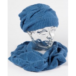 Blue scarf 100% Alpaca fiber